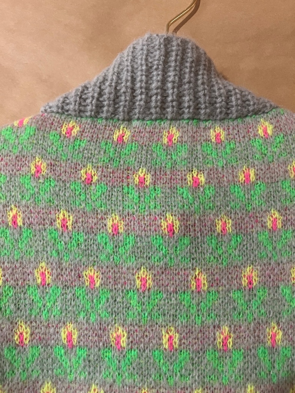 Dr Bloom | Voltereta Sweater Floral Jacquard Button Neck Alpaca Blend Size S/M - Picture 13 of 13